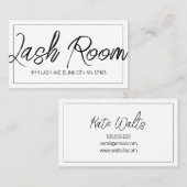Lash Extensionsクリーンビモダンジネスカード 名刺 (正面/裏面)