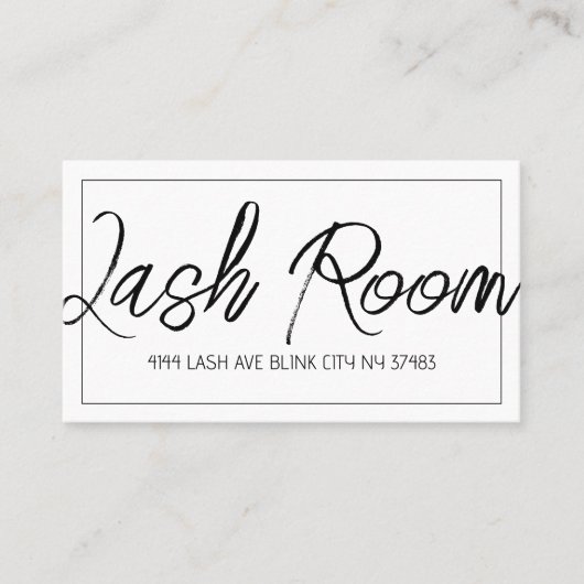 Lash Extensionsクリーンビモダンジネスカード 名刺 (正面)