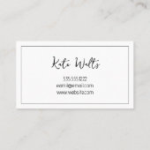 Lash Extensionsクリーンビモダンジネスカード 名刺 (裏面)