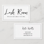 Lash Extensionsクリーンビモダンジネスカード 名刺 (正面/裏面)