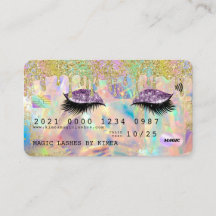 Lash ExtensionsグリッターDrip Holographic Credit