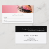 Lash Extensionsサロンアポイントメントカード 予約カード (正面/裏面)