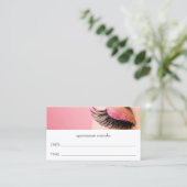 Lash Extensionsサロンアポイントメントカード 予約カード (スタンド正面)