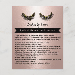 Lash Extensionsバラ金ゴールドアフターケア命令 チラシ