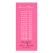 Lash Extensionsメイクアップアーティストサロンチラシ ラックカード (裏面)