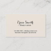 Lash Extensionsメイクアップアーティスト金ゴールドストライプサロン 名刺 (裏面)