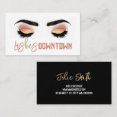 Lash Extensions美しいサロン名刺 名刺 (正面/裏面)