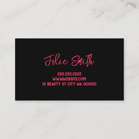 Lash Extensions美しいサロン 名刺 (裏面)