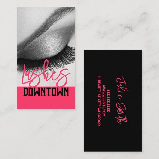 Lash Extensions美しいサロン 名刺 (正面/裏面)