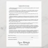 Lash Extensions責任放棄リリース型枠 チラシ (裏面)