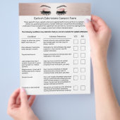 Lash Extensions責任放棄リリース型枠 チラシ (手)