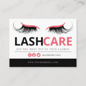 Lash Extensions After Care InstructionsビジネスCA 名刺 (正面)