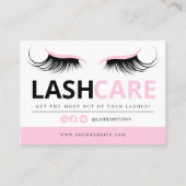 Lash Extensions After Care InstructionsビジネスCA 名刺 (正面)
