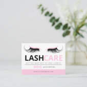 Lash Extensions After Care InstructionsビジネスCA 名刺 (スタンド正面)