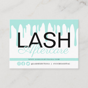 Lash Extensions After Care InstructionsビジネスCA 名刺