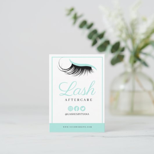 Lash Extensions After Care InstructionsビジネスCA 名刺 (スタンド正面)