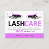 Lash Extensions After Care InstructionsビジネスCA 名刺 (正面)