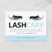Lash Extensions After Care InstructionsビジネスCA 名刺 (正面)