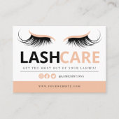 Lash Extensions After Care InstructionsビジネスCA 名刺 (正面)