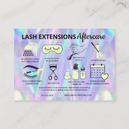 Lash Extensions After Care InstructionsビジネスCA 名刺