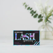 Lash Extensions AfterCareホログラフィックグリッター目 名刺 (スタンド正面)