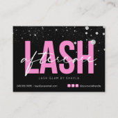 Lash Extensions AfterCare Glam Pink Diamonds 名刺 (正面)