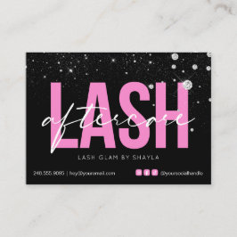 Lash Extensions AfterCare Glam Pink Diamonds 名刺