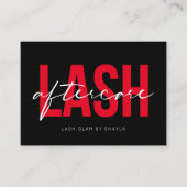 Lash Extensions AfterCare Instructionsアポイントメント 名刺 (正面)