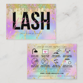 Lash Extensions AfterCare Instructionsアポイントメント 名刺
