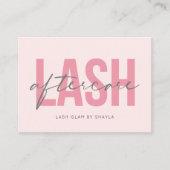 Lash Extensions AfterCare Instructionsアポイントメント 名刺 (正面)