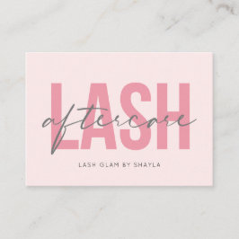 Lash Extensions AfterCare Instructionsアポイントメント 名刺
