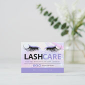 Lash Extensions Aftercare Instructions Business Ca 名刺 (スタンド正面)