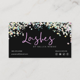 Lash Extensions AfterCare Instructions Holographic 名刺