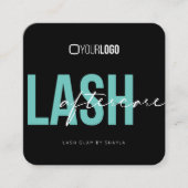 Lash Extensions AfterCare Instructions Square Busi スクエア名刺 (正面)