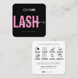 Lash Extensions AfterCare Instructions Square Busi スクエア名刺