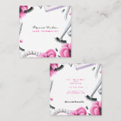 Lash Extensions Lashes Technician Beauty Salon スクエア名刺 (正面/裏面)