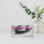 Lash Extensions Lashs美しいCosmetologyサロン 名刺 (スタンド正面)