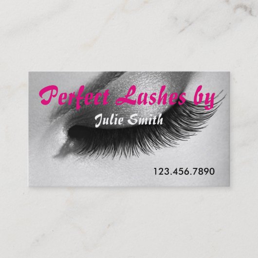 Lash Extensions Lashs美しいCosmetologyサロン 名刺 (正面)