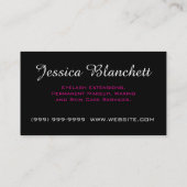 Lash Extensions Lashs美しいCosmetologyサロン 名刺 (裏面)