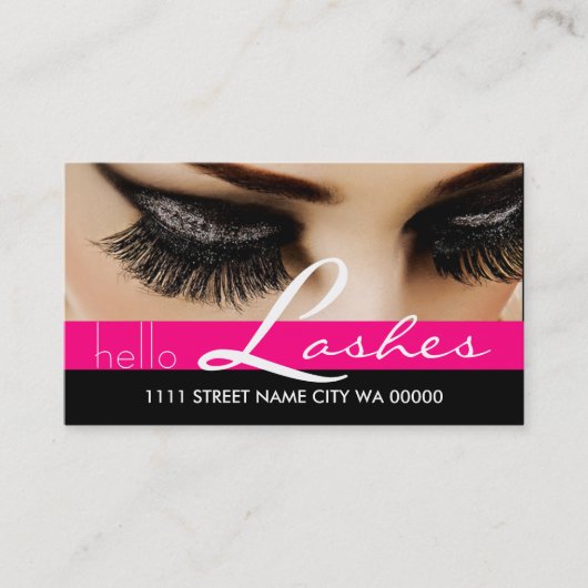 Lash Extensions Lashs美しいCosmetologyサロン 名刺 (正面)