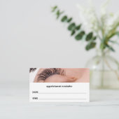 Lash Extensions Salon Appointment Card 予約カード (スタンド正面)