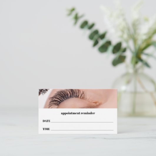 Lash Extensions Salon Appointment Card 予約カード (スタンド正面)