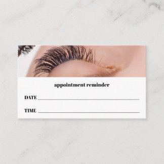 Lash Extensions Salon Appointment Card 予約カード