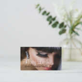 Lash Extensions studioカード化粧サロン美しい 名刺 (スタンド正面)