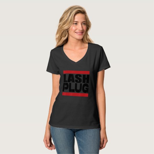 Lash Plug Lash Tech Lash Artist Eyelash Tシャツ (正面フル)