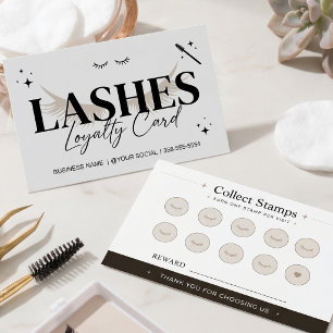 Lash Rewards ブラック ミニマリスト ロイヤルティカード