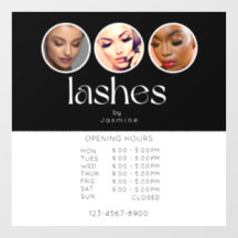 Lash Studio 3 写真 営業時間 ブラック ホワイト