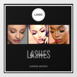 Lash Studio Elegant Photo Collage Logo ウィンドウサイン