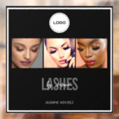 Lash Studio Elegant Photo Collage Logo ウィンドウサイン (シート2)