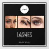 Lash Studio Elegant Photo Collage Logo ウィンドウサイン (シート)